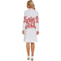 Merry Christmas Long Sleeve Shirt Collar A-Line Dress View4