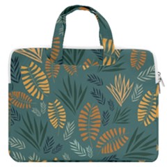 Leaves Pattern Texture Plant Macbook Pro 16  Double Pocket Laptop Bag  by Grandong