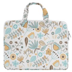 Pattern Flower Leaves, Macbook Pro 16  Double Pocket Laptop Bag  by Grandong