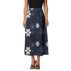 Flower Pattern Texture Classic Midi Chiffon Skirt