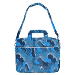 Blue Moving Texture Abstract Texture Macbook Pro 16  Shoulder Laptop Bag by Grandong