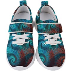 Spiral Abstract Pattern Abstract Kids  Velcro Strap Shoes by Grandong