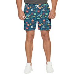 Fish Sea Animals Pattern Men s Runner Shorts by Ndabl3x