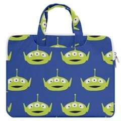 Alien Pattern Macbook Pro 13  Double Pocket Laptop Bag by Ndabl3x