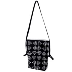 Black Diamond Pattern Folding Shoulder Bag by Ndabl3x