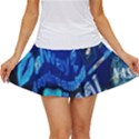 Really Cool Blue, Unique Blue Women s Skort View1