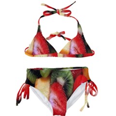 Fruits, Food, Green, Red, Strawberry, Yellow Kids  Classic Bikini Set