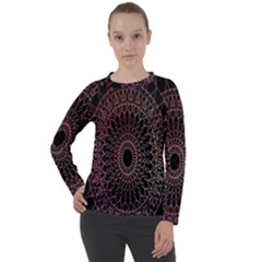 Mandala   Lockscreen , Aztec Women s Long Sleeve Raglan T-shirt