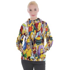 The Simpsons, Cartoon, Crazy, Dope Women s Hooded Pullover