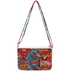 Comic Cartoon Pattern Double Gusset Crossbody Bag by pakminggu