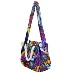 Tiger Rockingstar Rope Handles Shoulder Strap Bag by Sparkle