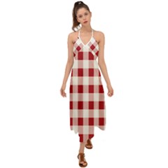 Gingham - 4096x4096px - 300dpi14 Halter Tie Back Dress  by EvgeniaEsenina