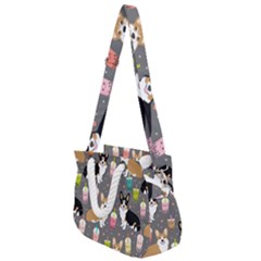 Welsh Corgi Dog Boba Tea Bubble Kawaii Rope Handles Shoulder Strap Bag by Grandong