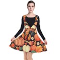 Thanksgiving pattern Plunge Pinafore Dress View1