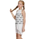 Black And White Cow T- Shirt Black And White Cows Keep On Moooving Cow Puns T- Shirt Yoga Reflexion Pose T- Shirtyoga Reflexion Pose T- Shirt Kids  Halter Collar Waist Tie Chiffon Dress View2