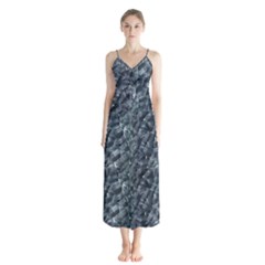 Ceramics Broken  Button Up Chiffon Maxi Dress by Internationalstore