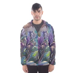 Abstract Blossoms  Men s Hooded Windbreaker by Internationalstore