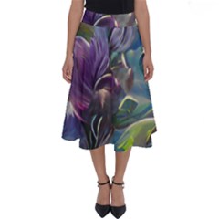 Abstract Blossoms  Perfect Length Midi Skirt by Internationalstore