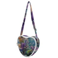 Abstract Blossoms  Heart Shoulder Bag by Internationalstore