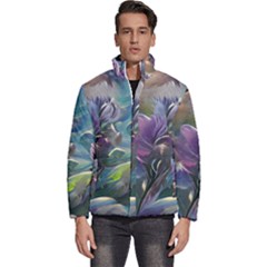 Abstract Blossoms  Men s Puffer Bubble Jacket Coat by Internationalstore