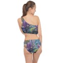 Abstract Blossoms  Spliced Up Two Piece Swimsuit View2