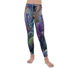 Abstract Blossoms  Kids  Lightweight Velour Leggings by Internationalstore