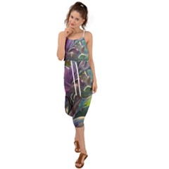 Abstract Blossoms  Waist Tie Cover Up Chiffon Dress by Internationalstore