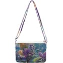 Abstract Blossoms  Double Gusset Crossbody Bag View1