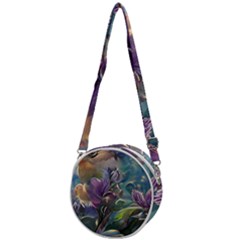 Abstract Blossoms  Crossbody Circle Bag by Internationalstore