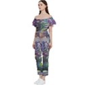 Abstract Blossoms  Bardot Ruffle jumpsuit View2