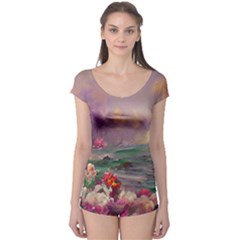 Abstract Flowers  Boyleg Leotard  by Internationalstore