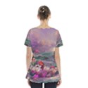 Abstract Flowers  Skirt Hem Sports Top View2