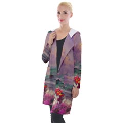 Abstract Flowers  Hooded Pocket Cardigan by Internationalstore