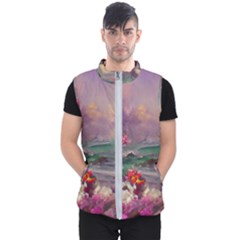 Abstract Flowers  Men s Puffer Vest by Internationalstore