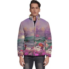 Abstract Flowers  Men s Puffer Bubble Jacket Coat by Internationalstore