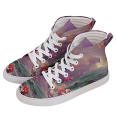 Abstract Flowers  Men s Hi-top Skate Sneakers by Internationalstore