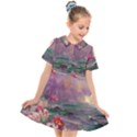 Abstract Flowers  Kids  Short Sleeve Shirt Dress View1