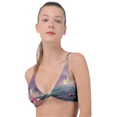 Abstract Flowers  Knot Up Bikini Top by Internationalstore