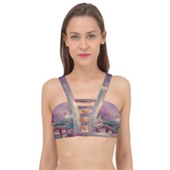 Abstract Flowers  Cage Up Bikini Top by Internationalstore