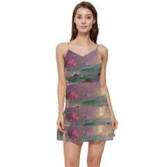 Abstract Flowers  Short Frill Dress by Internationalstore