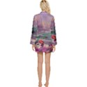 Abstract Flowers  Long Sleeve Satin Robe View2