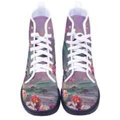 Abstract Flowers  Women s High-top Canvas Sneakers by Internationalstore