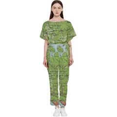 Map Earth World Russia Europe Batwing Lightweight Chiffon Jumpsuit by Bangk1t