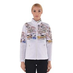 Venice T- Shirt Venice Voyage Art Digital Painting Watercolor Discovery T- Shirt (3) Women s Bomber Jacket by ZUXUMI