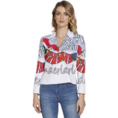 Weiner T- Shirt Walking In A Weiner Wonderland T- Shirt (1) Weiner T- Shirt Walking In A Weiner Wonderland T- Shirt Women s Long Sleeve Revers Collar Cropped Jacket by ZUXUMI