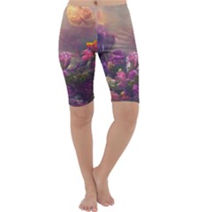 Floral Blossoms  Cropped Leggings  by Internationalstore