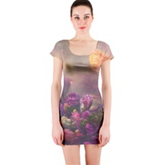 Floral Blossoms  Short Sleeve Bodycon Dress by Internationalstore