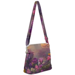 Floral Blossoms  Zipper Messenger Bag by Internationalstore