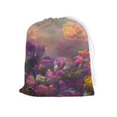 Floral Blossoms  Drawstring Pouch (xl) by Internationalstore