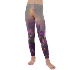 Floral Blossoms  Kids  Lightweight Velour Leggings by Internationalstore